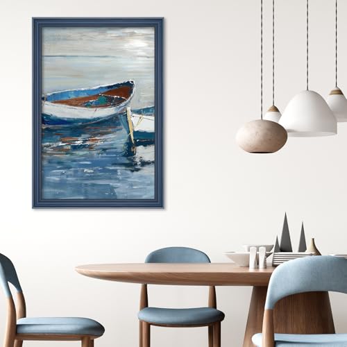 GULETHUN 27x40 Frame, Transitional Modern Design Picture Frames, 27 by 40 Rustic Poster Frame for Home Decor, Blue Vintage Photo Frame, Horizontal or Vertical Display, Choose Size & Color